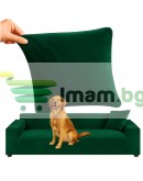 Калъф за диван ъглов и прав еластичен кадифе 3 цвята 190-230см